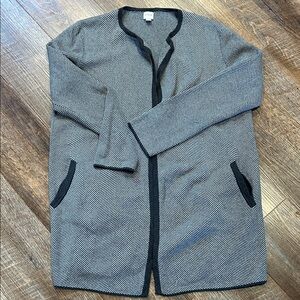 J. Crew Black and White Herringbone Women's Cardigan